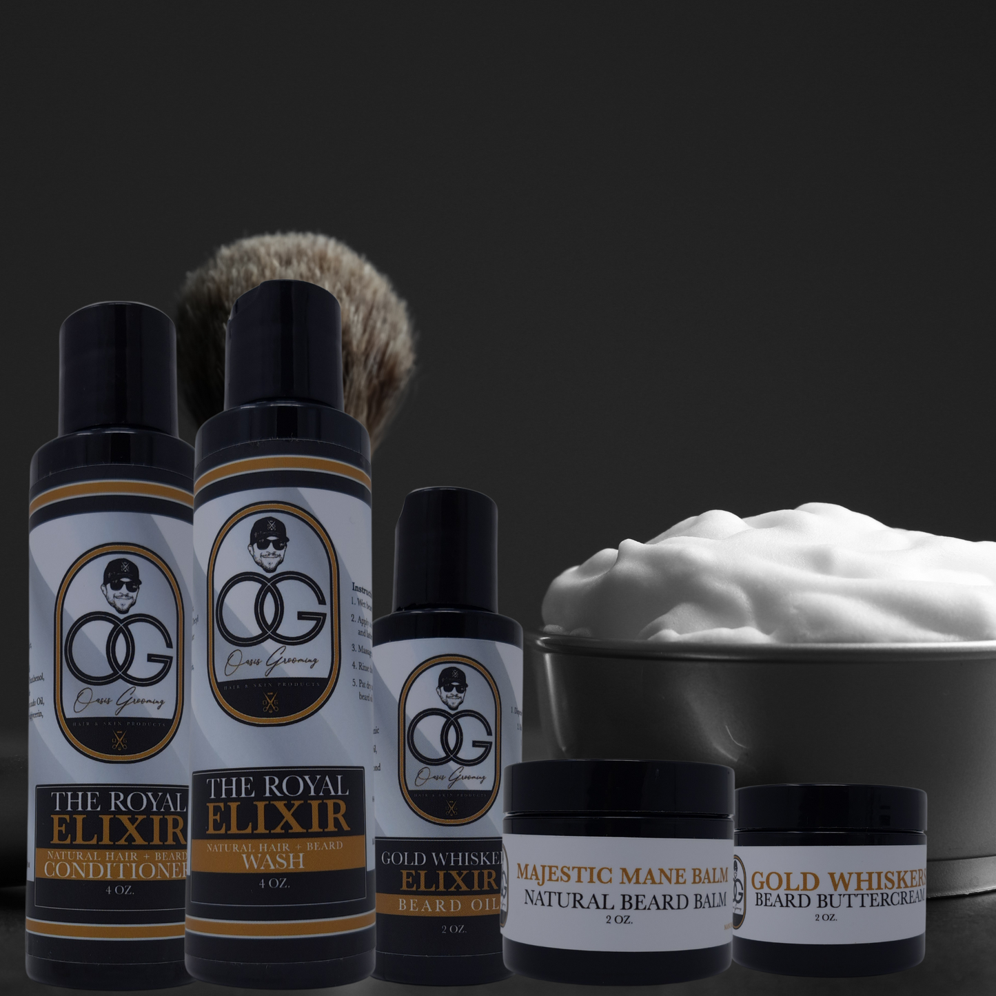 Oasis Grooming Natural Products 5-Piece Beard Care Kit